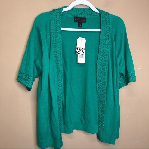 Dana Buchman Green Cardigan Size L NWT - Picture 1 of 5